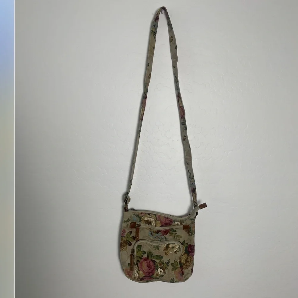 Cargo Floral Utility Crossbody Canvas Cartridge Pocket Passport Artsy Bag Purse